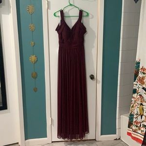 Azazie “Calla” Bridesmaid Dress - Cabernet